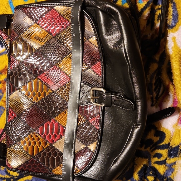 Patricia Nash Patchwork Leather Messenger Crossbody Shoulder Bag - Picture 12 of 12